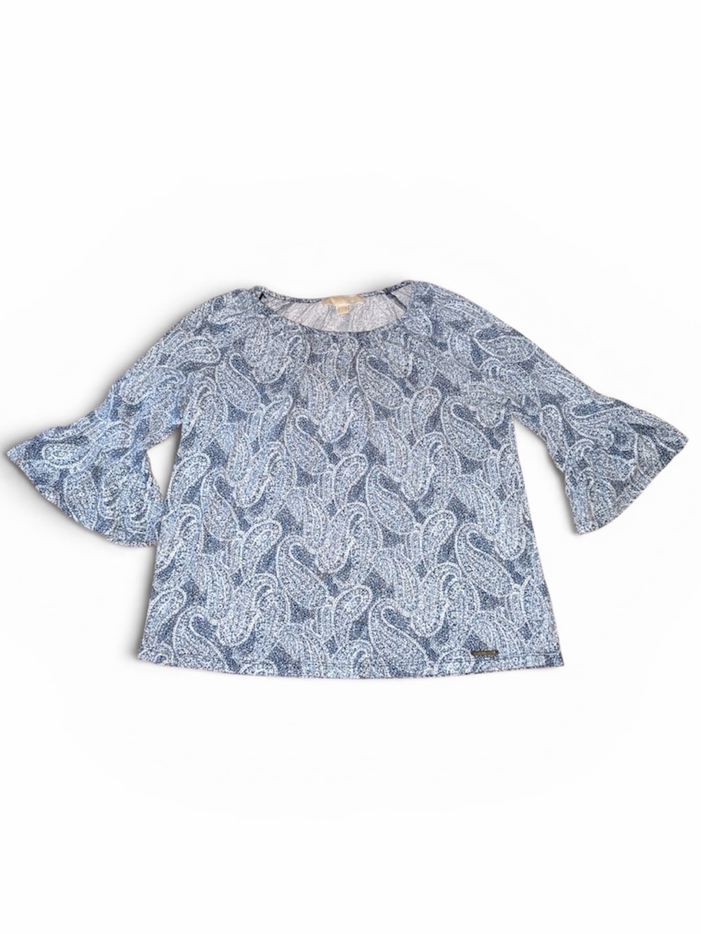 Michael Kors paisley print 3/4 flare sleeve top – size small